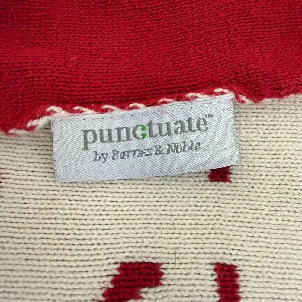 Punctuate Barnes & Noble Christmas Carol Throw Blanket Scrooge 62x52 Red